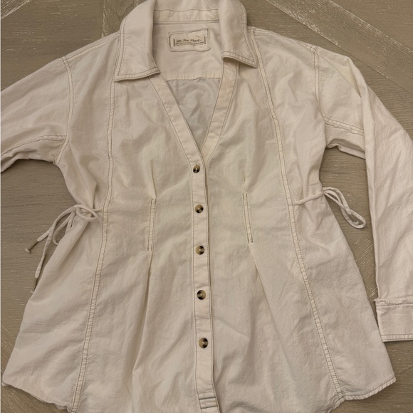 We The Free White/Cream Button-Down Boho Shirt Tunic Martin Oxford XS up to M - Picture 2 of 15